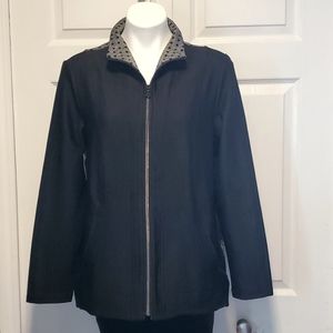Chico's Zenergy Women's Black Zip-Down Coat - Size 12/14